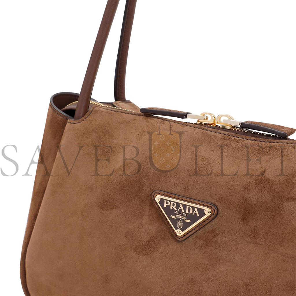 PRADA MEDIUM SUEDE SHOULDER BAG 1BA444 (28*16*10.5cm)